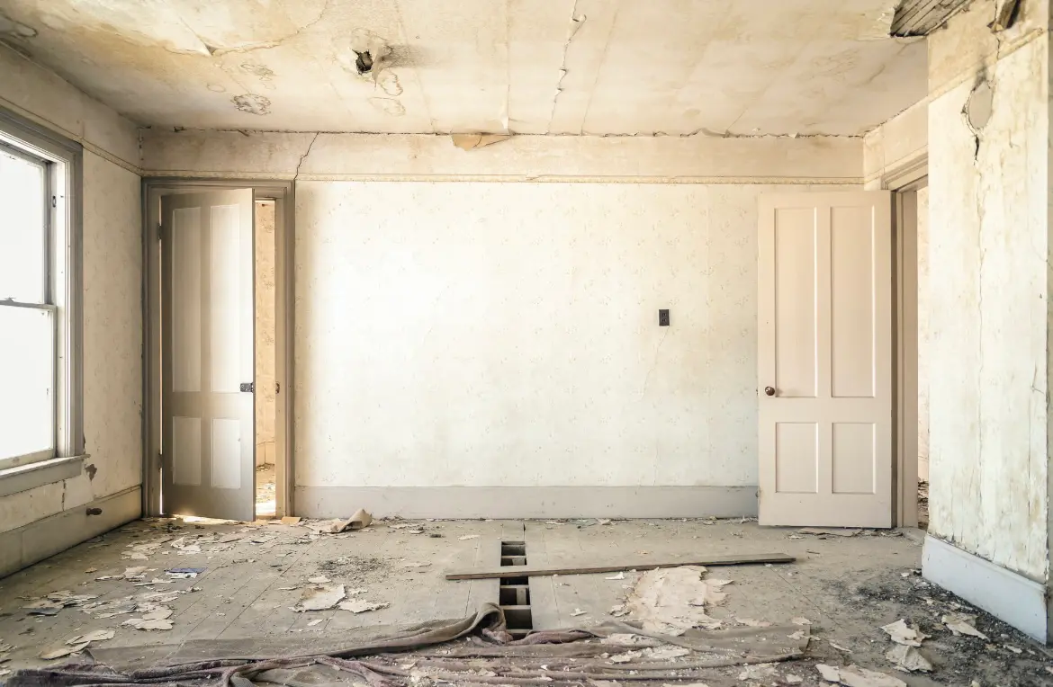 Waste disposal crew managing a cleanout project in Island Park